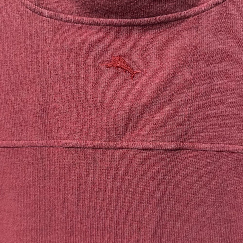 Tommy Bahama quarter zip men’s pullover sweater size Med EUC pink/red color EUC - Picture 9 of 10